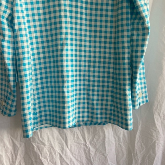 ZARA GINGHAM BLAZER bloggers favorite Size Small - Picture 14 of 15